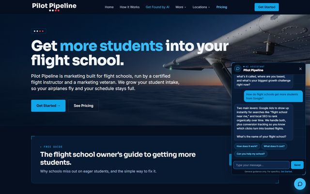 AI chatbot on pilotpipeline.ai